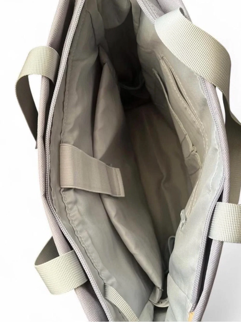 V.nine Two-Tone Grey Tote-Style Backpack